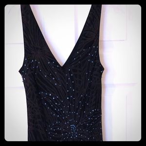 Eva Blue cocktail black and brown dress, sz6